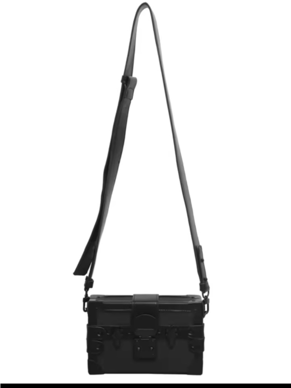 Black Crossbody Trunk Bag